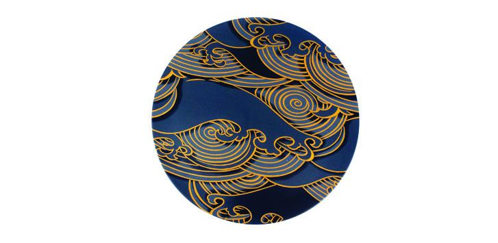 Nikishi gold whirlpool pattern plate