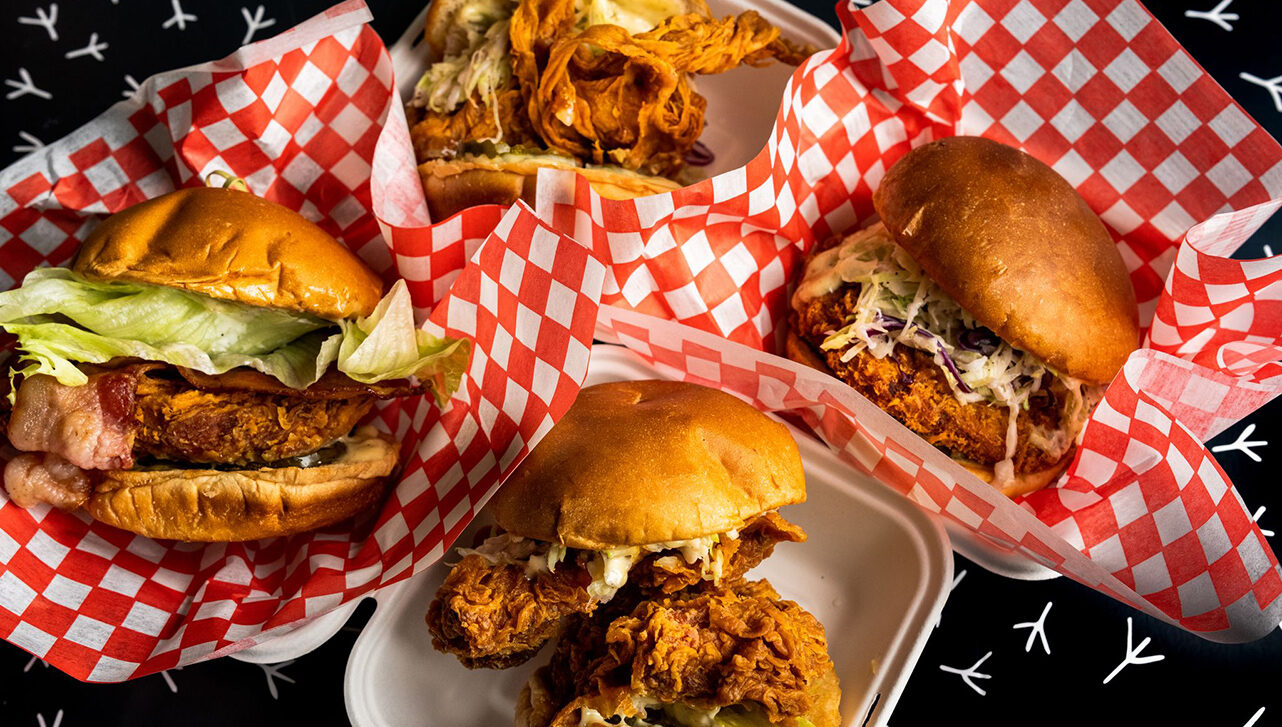 Fried Chicken Sandwiches from Frying Pan