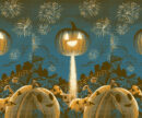 Byron Eggenschwiler illustration of pumpkin fireworks