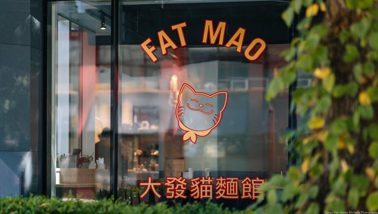window of Fat Mao noodles