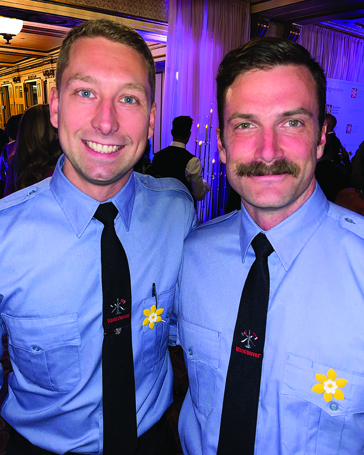 Vancouver firefighters Brandon Davies and Austin Dickson’s “Fire in the Kitchen” live auction packages fetched $90,000. 