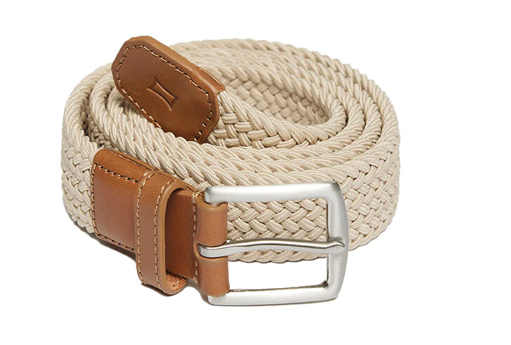 Braided Stretch Belt in Sand Dune