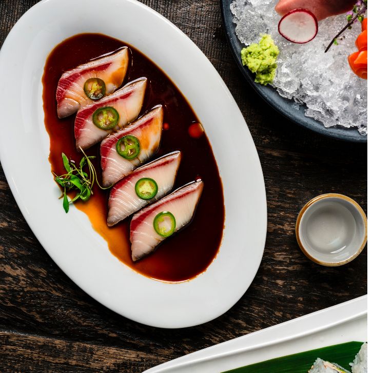 Nobu-style hamachi