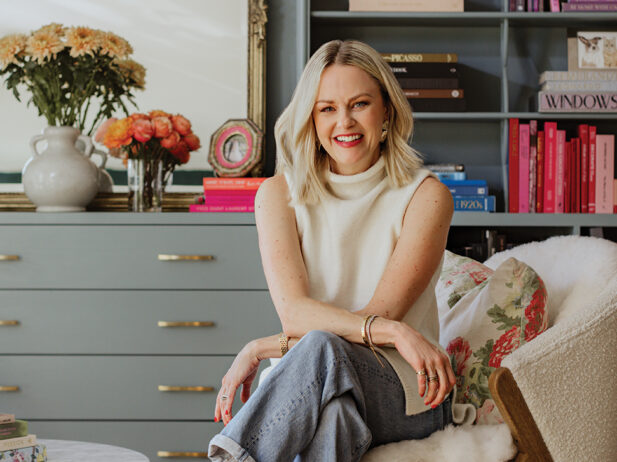 Rebecca Rawlinson in her home library