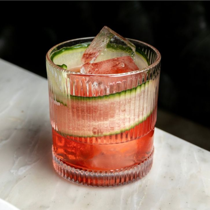 A cucumber negroni