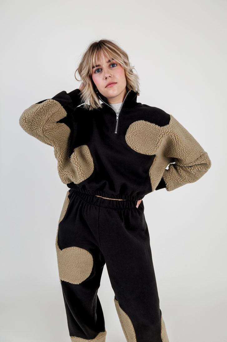 Ization Studio's Squiggle sweater and matching sweatpants
