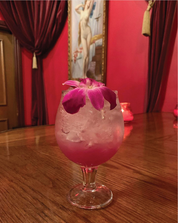 colourful cocktail on ice