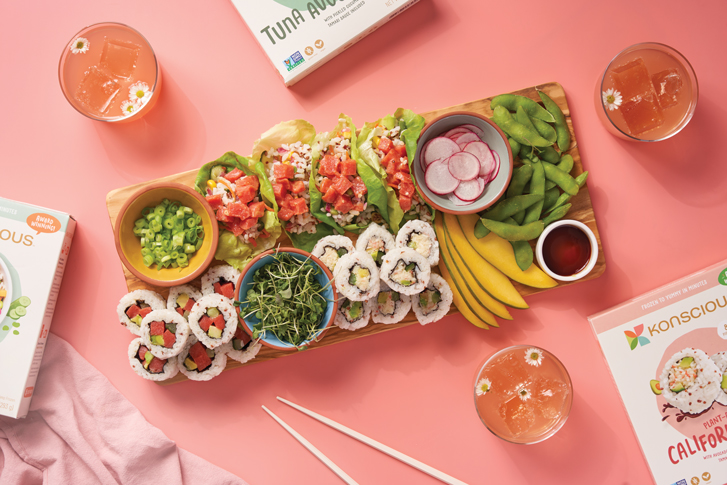 Konscious Foods’ frozen sushi rolls