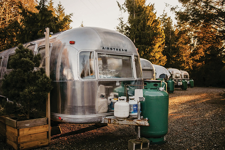 Airstream glamping at Mackenzie Beach Resort