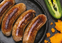 Mad Brit Sausage Company Jalapeno Cheddar Bratwurst, Home on the Range Organics