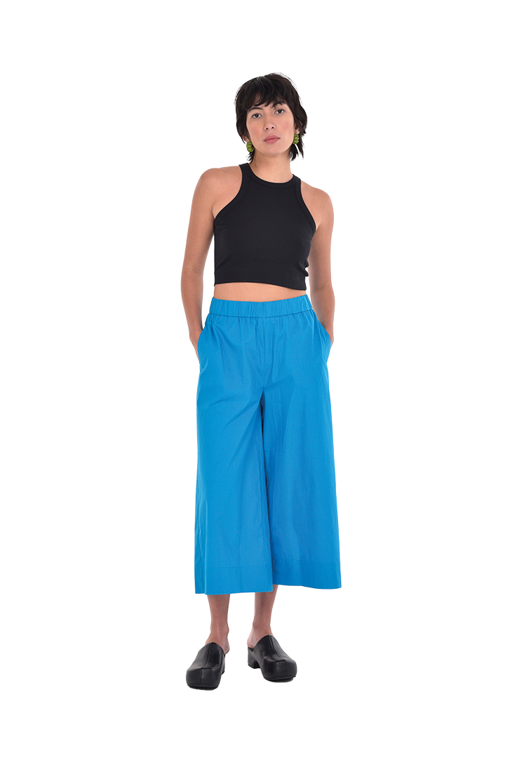 Paper Label’s Dove culotte in Blue Danube organic cotton