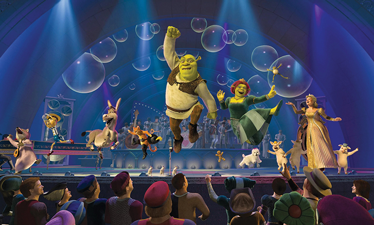 shrek and other characters from the movie shrek