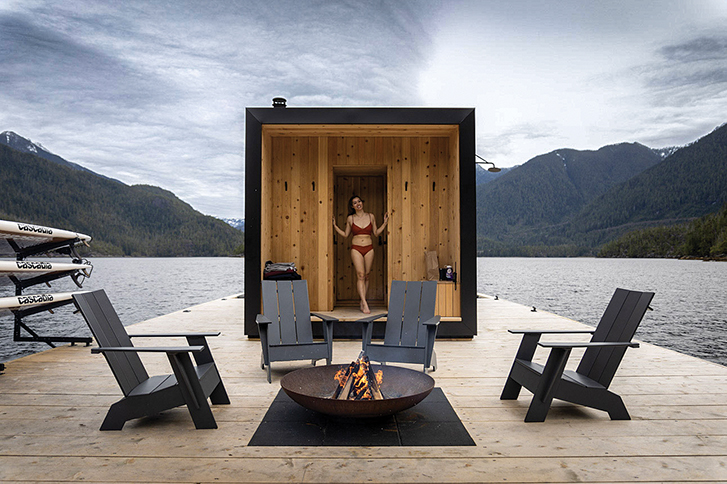 Tofino Resort and Marina's floating sauna dock