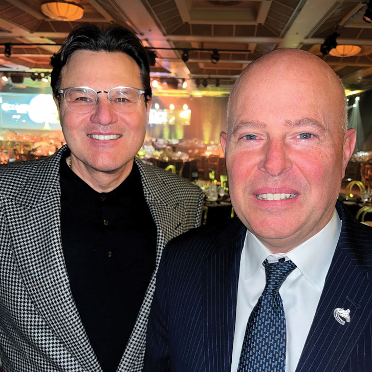Vancouver Canucks owner Francesco Aquilini and Canucks for Kids Fund president Michael Doyle