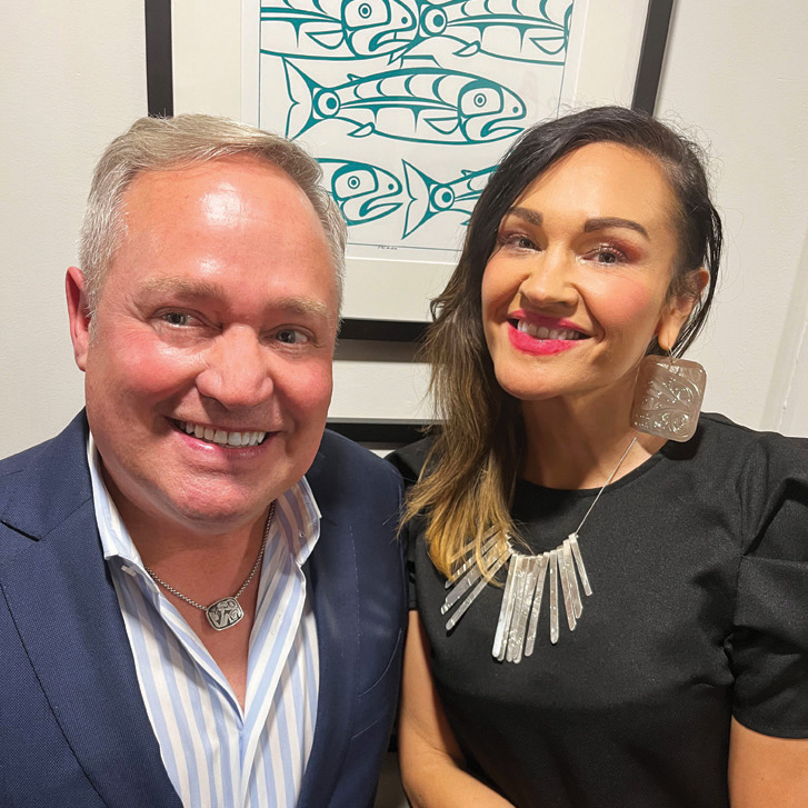 After a pandemic pause, patron Douglas Reynolds and gala emcee Angela Sterritt were pleased to return to the Bill Reid Gallery for its signature soiree. 