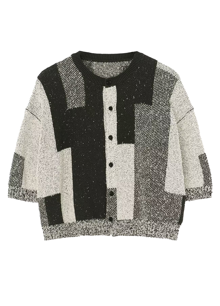 YS by Yohji Yamamoto half-sleeve cropped cardigan