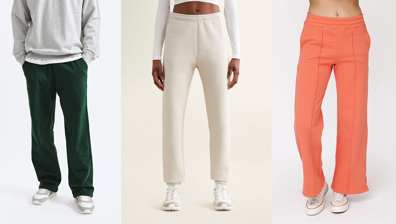 three pairs of sweatpants.