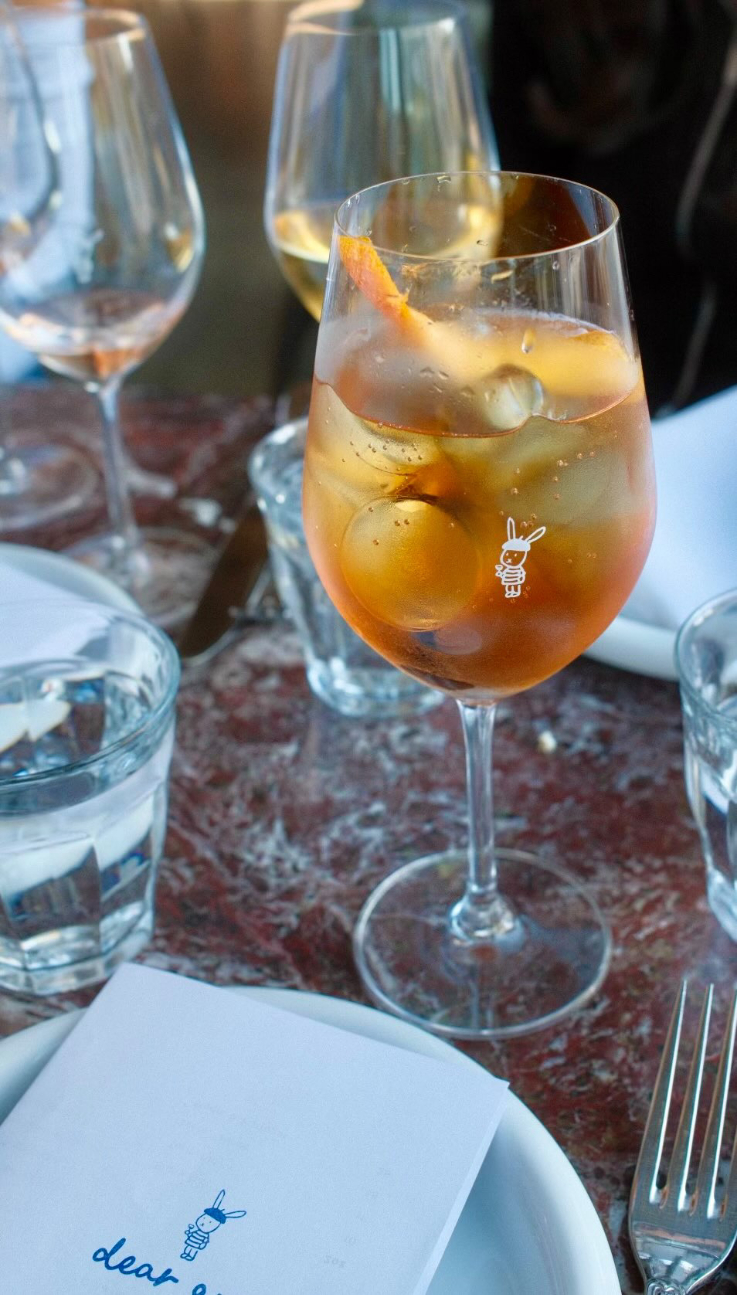 cocktail on a table