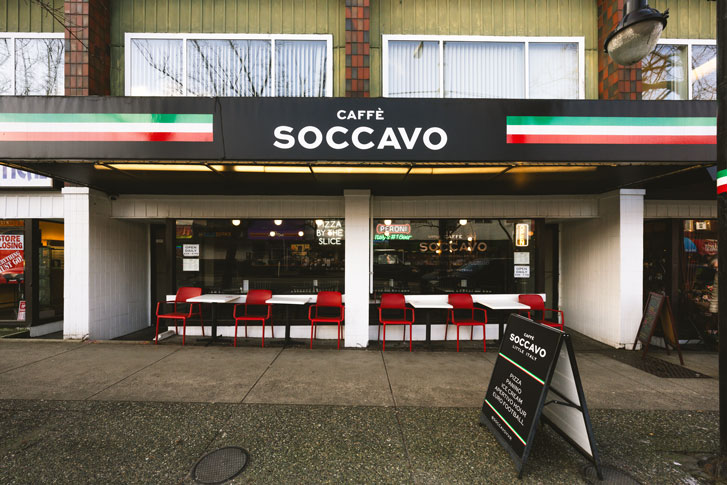 the exterior of caffe soccavo