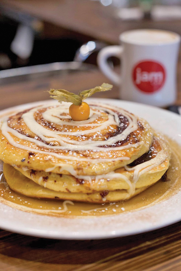 pancakes covered in icing