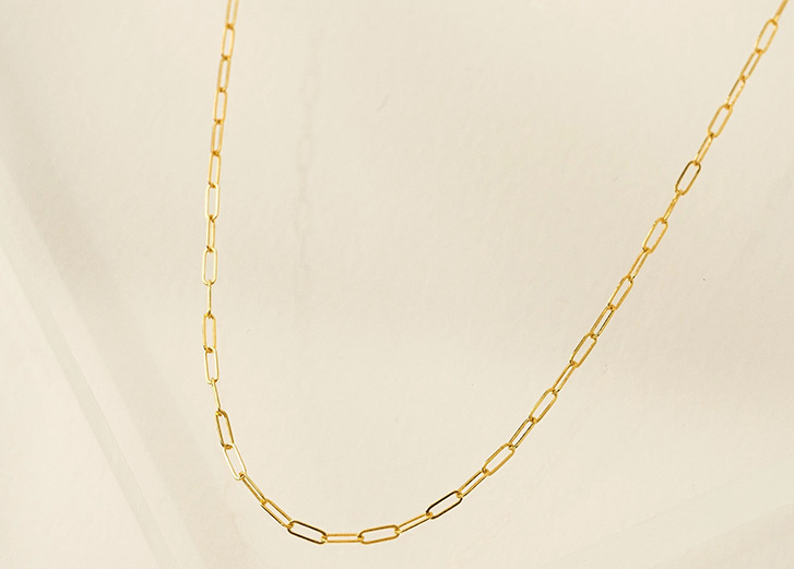 lover's tempo paperclip chain necklace