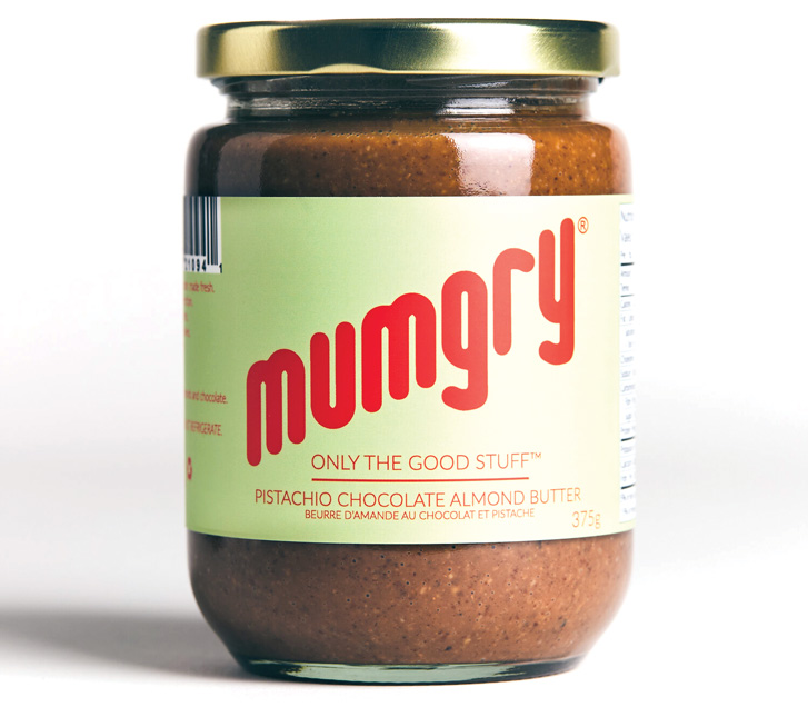 Pistachio chocolate almond butter from Mumgry