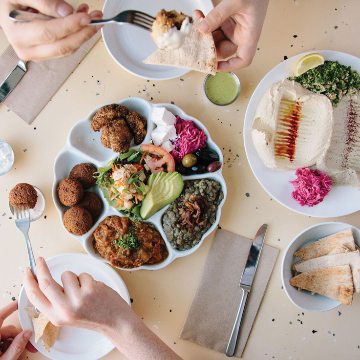 a table of mezze snacks