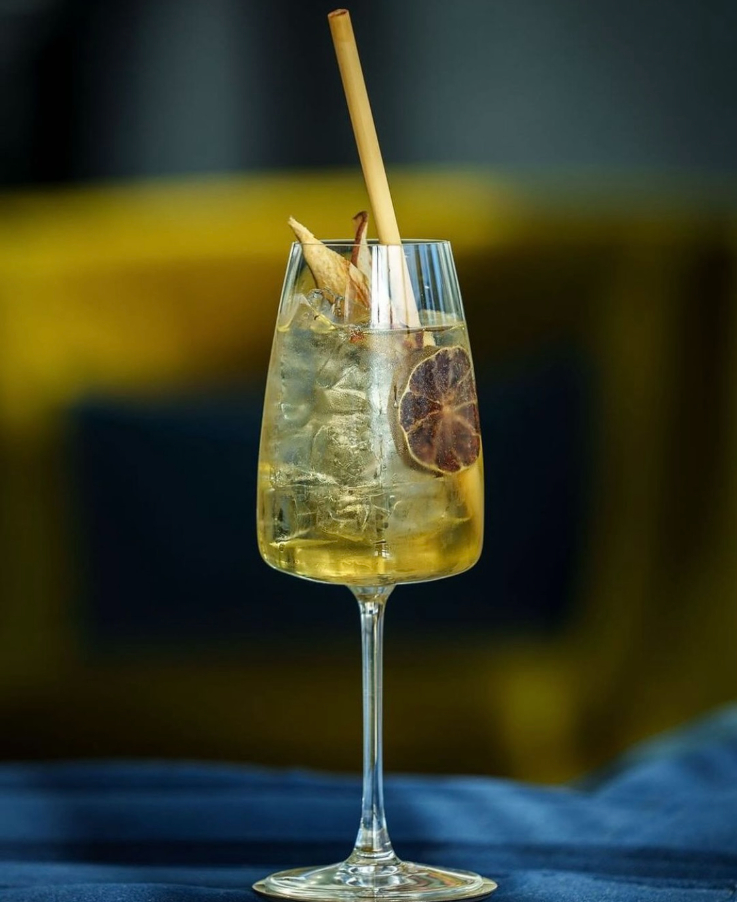 cocktail on a table
