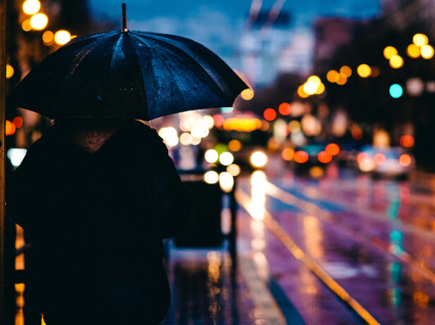 umbrella in the city